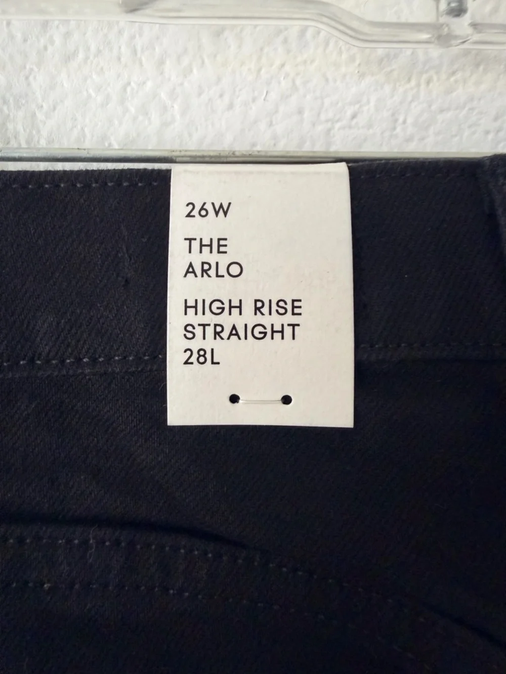 Aritzia Denim Forum Arlo High Rise Straight Jeans Black 26W 28L NWT Stay Black - Picture 4 of 10